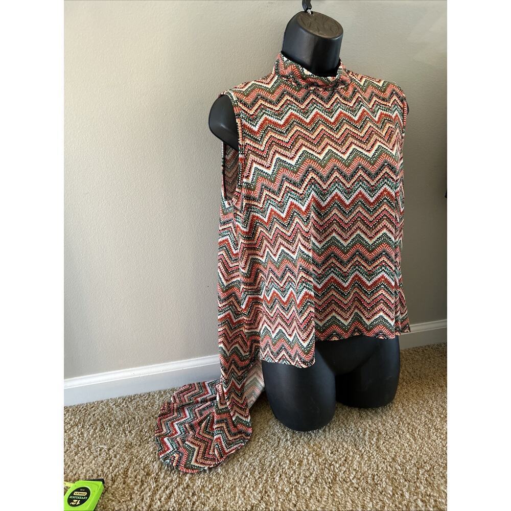 Vintage Baby Phat Y2K Hi Low Tunic Tank Top Shirt XL Womens Tribal Zigzag EUC - Picture 4 of 13